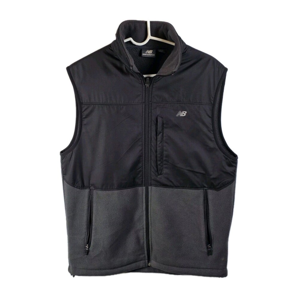 New Balance Men's Small Black Full Zip‎ Sleeveless Vest